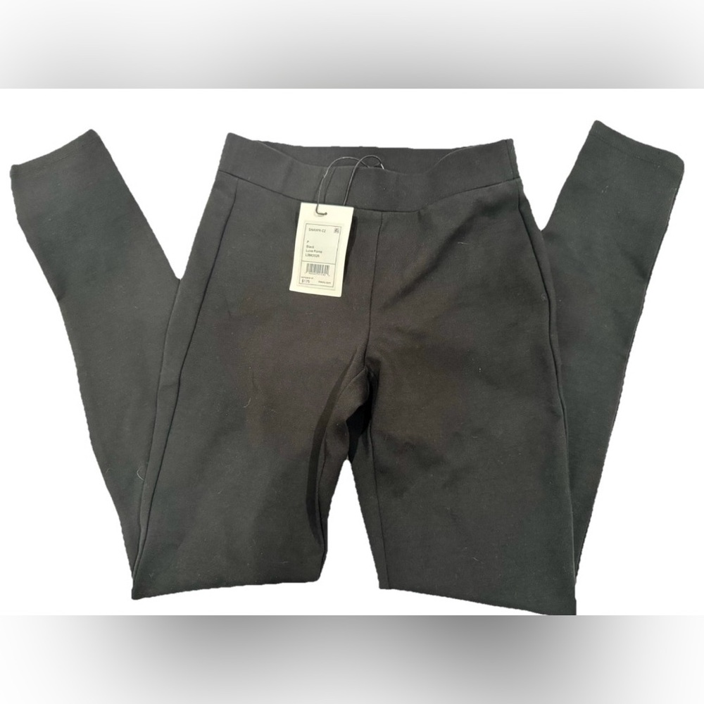 SALE $175 NWT Theory Black Luxe Ponte Legging Pants  Size P Stretch